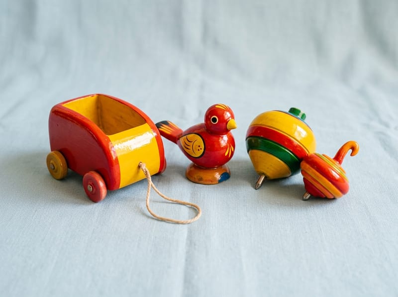 Etikoppaka lacquer toy set