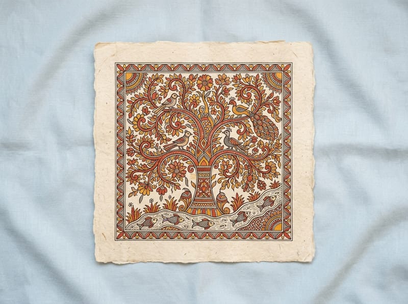 Madhubani painting: Tree of Life