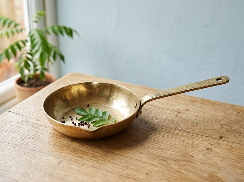 Brass tadka pan