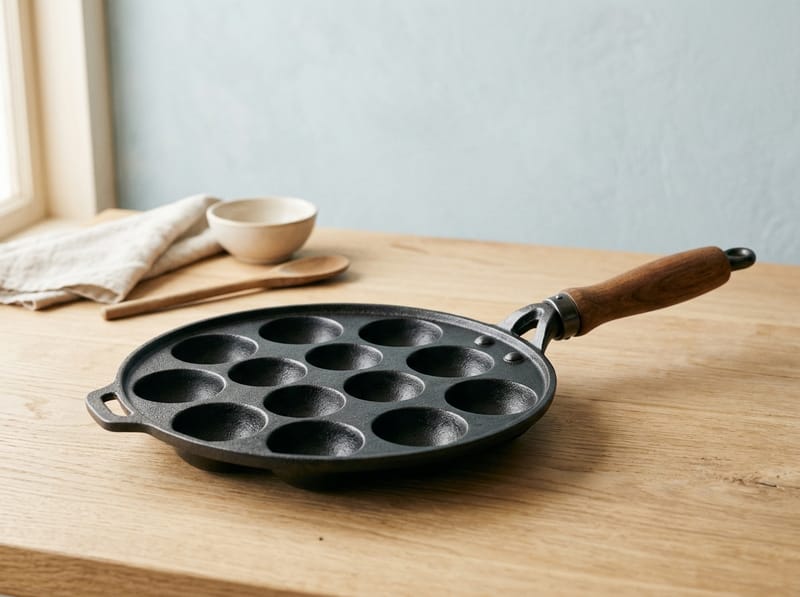 Cast iron paniyaram pan