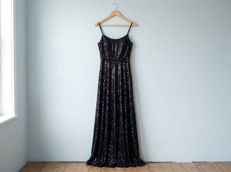 Black sequin gown