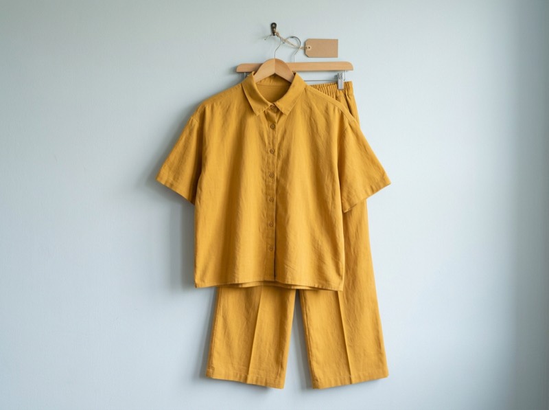 Mustard mul cotton co-ord